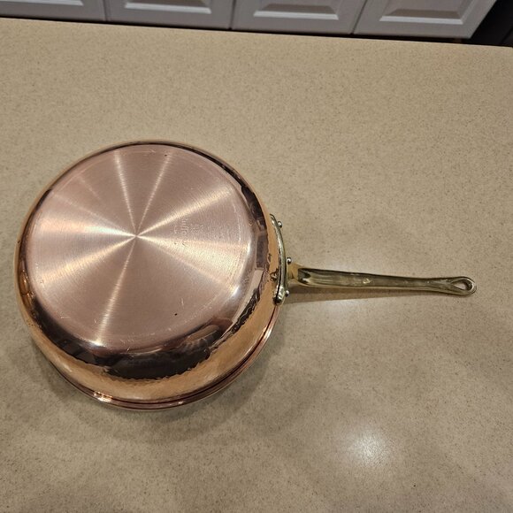 RARE RUFFONI COPPER HAMMERED COPPER CHEF'S PAN RISOTTO POT - Picture 8 of 10